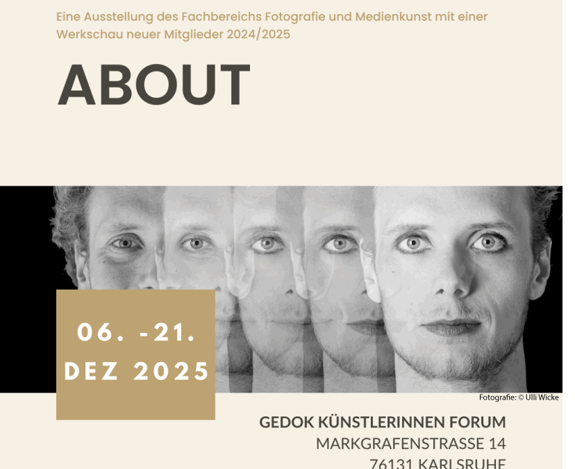 Karlsruhe. ABOUT  6.12. – 21.12.2025  Kuratorische Arbeit.